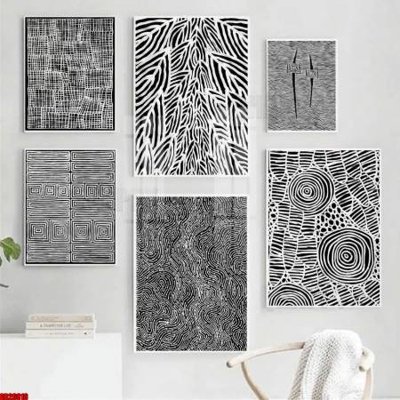 Download file gốc File gốc in bộ tranh decor treo tráng gương canvas GB26816 (in lụa) tranh 3D