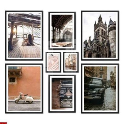 File gốc File gốc in bộ tranh decor treo tráng gương canvas GB26822 (phiên bản chuẩn) để in ấn