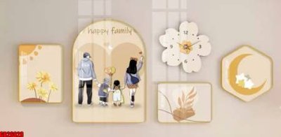 File gốc File gốc in bộ tranh decor treo tráng gương canvas GB26828 (AI/EPS) cho in ấn