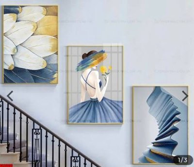 File tranh File gốc in bộ tranh decor treo tráng gương canvas GB26890 (gốc) chủ đề tĩnh vật