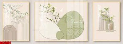 File in ấn cao cấp File gốc in bộ tranh decor treo tráng gương canvas GB26891 (file gốc)