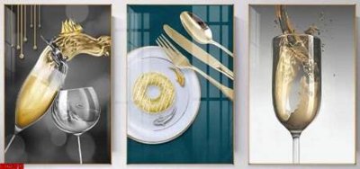 File tranh File gốc in bộ tranh decor treo tráng gương canvas GB26913 (bản gốc) treo phòng ăn