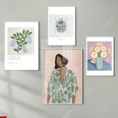 File ảnh File gốc in bộ tranh decor treo tráng gương canvas GB26972 (gốc) cho trang trí nội thất