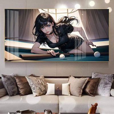 File PSD File tranh décor treo quán bida bi a BILLARD GX104 (gốc) tách lớp chi tiết