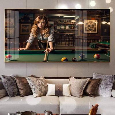 File gốc File tranh décor treo quán bida bi a BILLARD GX114 (in 3D) cho trang trí
