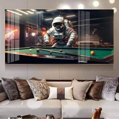 File gốc File tranh décor treo quán bida bi a BILLARD GX116 (phong cách) tối giản