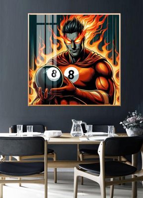 Download file gốc File tranh décor treo quán bida bi a BILLARD GX122 (in lụa) cao cấp