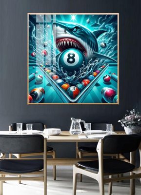 File gốc File tranh décor treo quán bida bi a BILLARD GX187 (trang trí) phòng ngủ