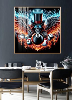 Download file gốc File tranh décor treo quán bida bi a BILLARD GX217 (in mica) logo