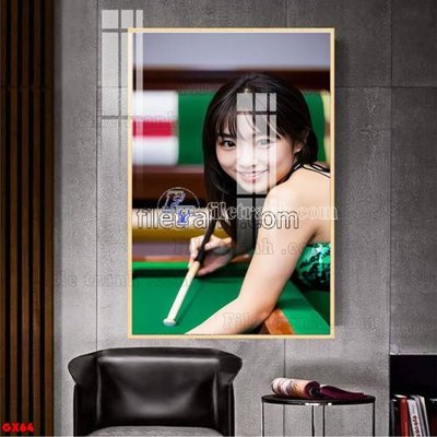 Download file File tranh gái xinh đánh bida bi-a BILLARD GX64 (chuẩn in) chất lượng cao