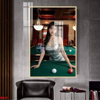 Download file File tranh gái xinh đánh bida bi-a BILLARD GX71 (gốc) in mica cao cấp