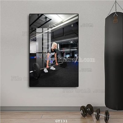 File gốc File tranh treo phòng gym GYM131 (in ấn) màu sắc trung thực
