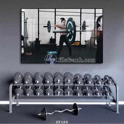 File gốc File tranh treo phòng gym GYM160 (in tráng gương) sang trọng