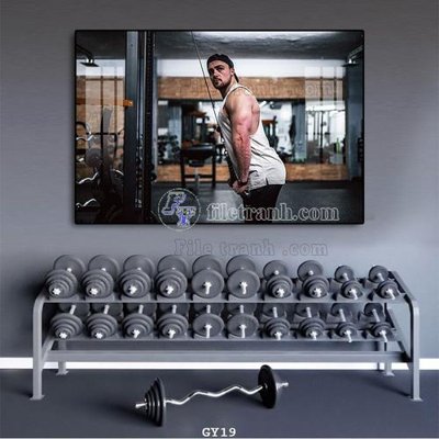 Tải file File tranh treo phòng gym GYM19 (gốc) chủ đề hoa sen