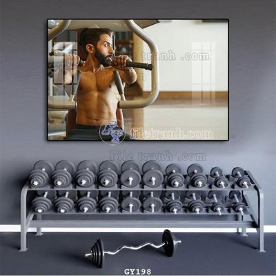 File tranh gốc File tranh treo phòng gym GYM198 (bản quyền) độc đáo