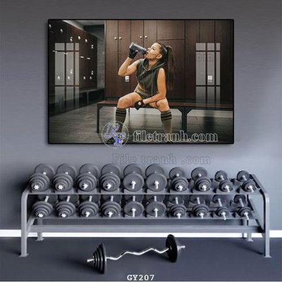 Ảnh gốc File tranh treo phòng gym GYM207 (độ nét cao) in tráng gương