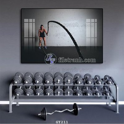 File gốc File tranh treo phòng gym GYM211 (in tráng gương) nghệ thuật