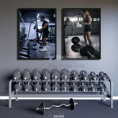 File gốc File tranh treo phòng gym GYM260 (cho in UV) siêu nét