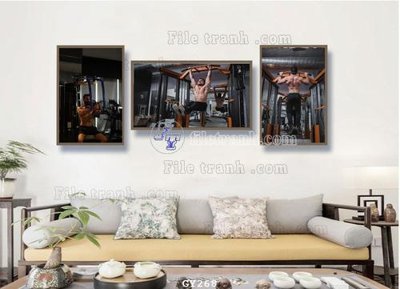File gốc File tranh treo phòng gym GYM268 (phong cách) cổ điển