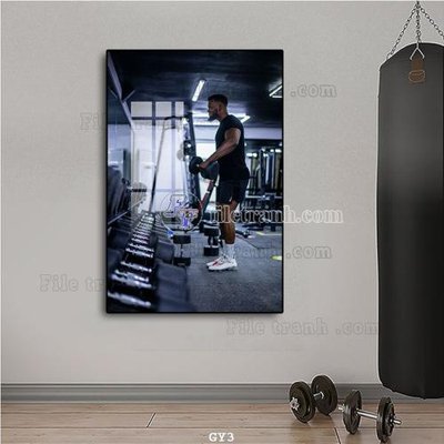 File tranh File tranh treo phòng gym GYM3 (bản gốc) in canvas