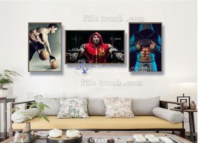 File gốc File tranh treo phòng gym GYM322 (cho in ấn) độc quyền