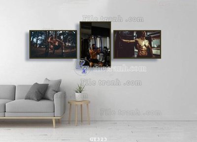 File tranh File tranh treo phòng gym GYM323 (gốc) chủ đề con người