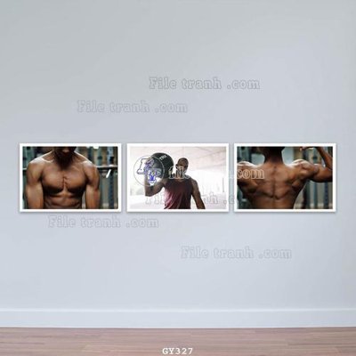 File gốc File tranh treo phòng gym GYM327 (cho in 3D) độc đáo