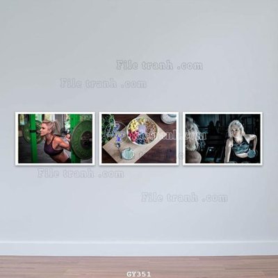 File gốc File tranh treo phòng gym GYM351 (in lụa) chi tiết cao