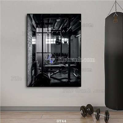 File gốc in mica File tranh treo phòng gym GYM44 chất lượng