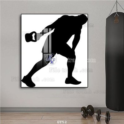 File in trần File tranh treo phòng gym GYM52 (bản gốc 3D) sống động