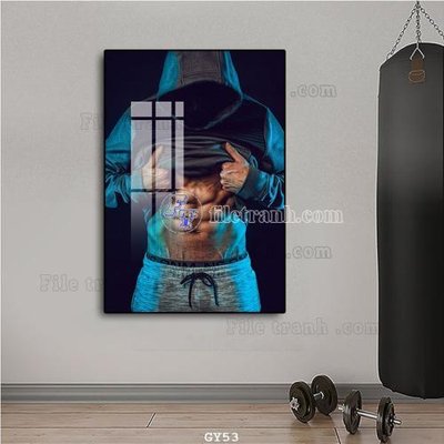 File PSD File tranh treo phòng gym GYM53 (bản gốc) dễ dàng edit