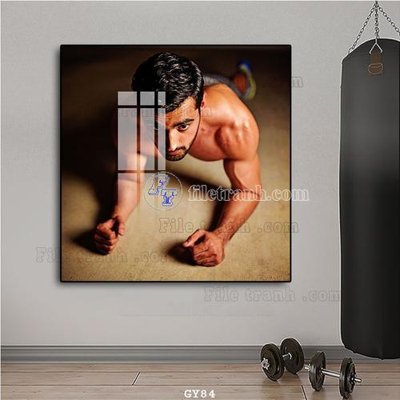 File gốc File tranh treo phòng gym GYM84 (in tráng gương) sang trọng