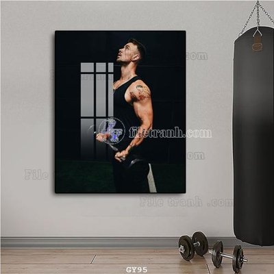 File tranh File tranh treo phòng gym GYM95 (ảnh gốc) in trần nhà