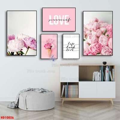 File tranh File tranh bộ hiện đại HD10026 (gốc) in vải canvas