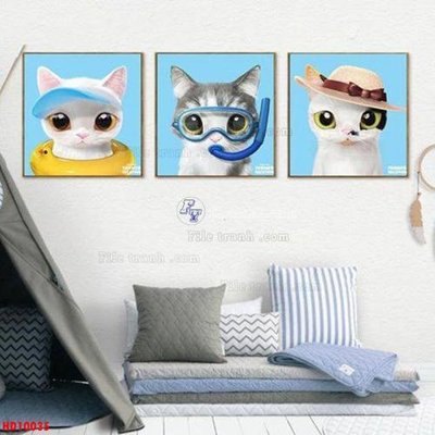 File ảnh File tranh bộ hiện đại HD10035 (gốc) in standee