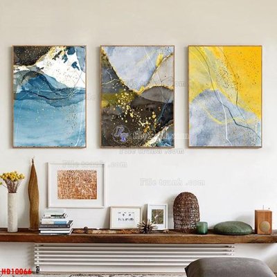 File tranh File tranh bộ hiện đại HD10066 (gốc) in trên kính