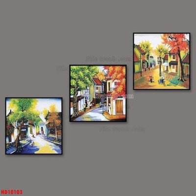 File gốc File tranh bộ hiện đại HD10103 (in lụa) cao cấp