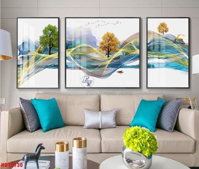 File in lụa File tranh bộ hiện đại HD10130 (tân cổ điển) File tranh bộ hiện đại HD10130