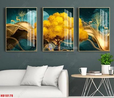 Tải file File tranh bộ hiện đại HD10178 (gốc) in tranh tráng gương