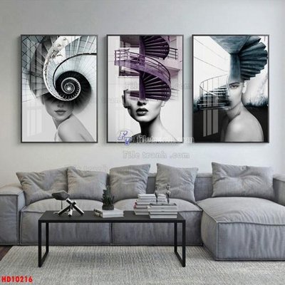 Tải file File tranh bộ hiện đại HD10216 (PSD) cho in tranh 3D