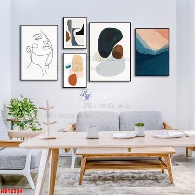 Hình ảnh file gốc File tranh bộ hiện đại HD10224 cho in UV