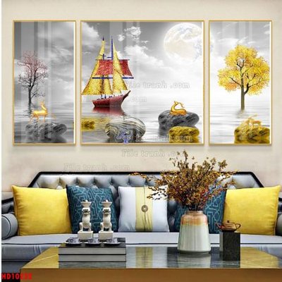 Tải file File tranh bộ hiện đại HD10232 (ảnh gốc) in gạch 3D