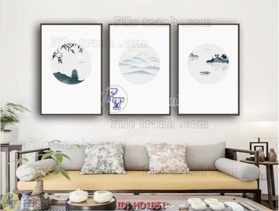 File gốc File tranh hiện đại HD1051 (in lụa) tranh thuận buồm