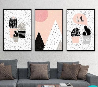 File tranh File tranh treo hiện đại HD10601 (bản gốc) in lụa dán tường