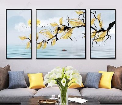 File gốc File tranh treo hiện đại HD10622 (in lụa) họa tiết 3D
