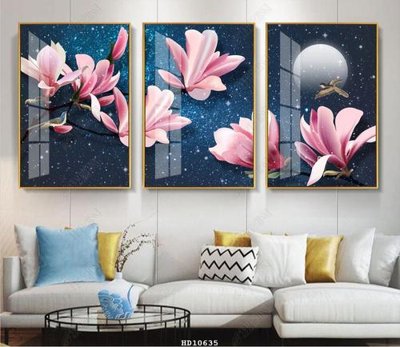 Download file gốc File tranh treo hiện đại HD10635 (in lụa) tranh 3D