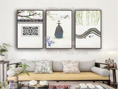 File in mica File tranh hiện đại HD1072 (bản gốc) siêu trong