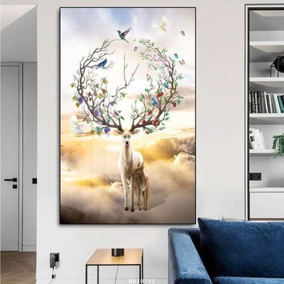 Download file File tranh treo hiện đại HD10732 (gốc) in mica đèn LED