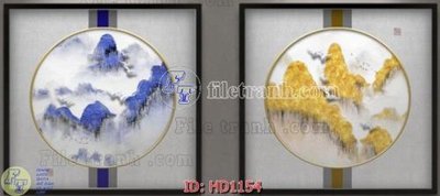 File in trần File tranh hiện đại HD1154 (bản gốc) phong cảnh
