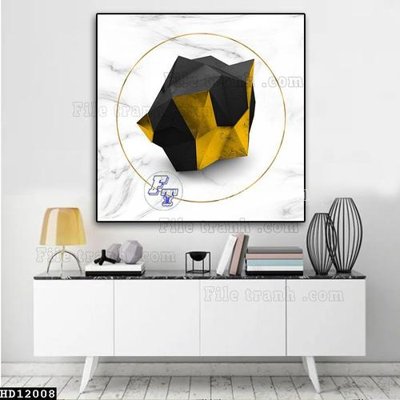 File tranh quảng cáo File tranh hiện đại pha lê gương HD12008 (download file gốc)